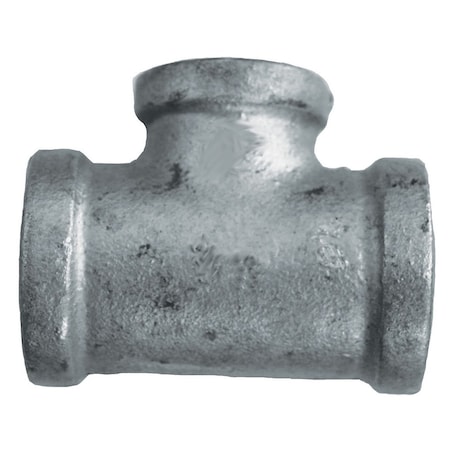 Jones Stephens 1/2in. x 1/4in. Galvanized Iron Reducing Tee, Banded G4600059